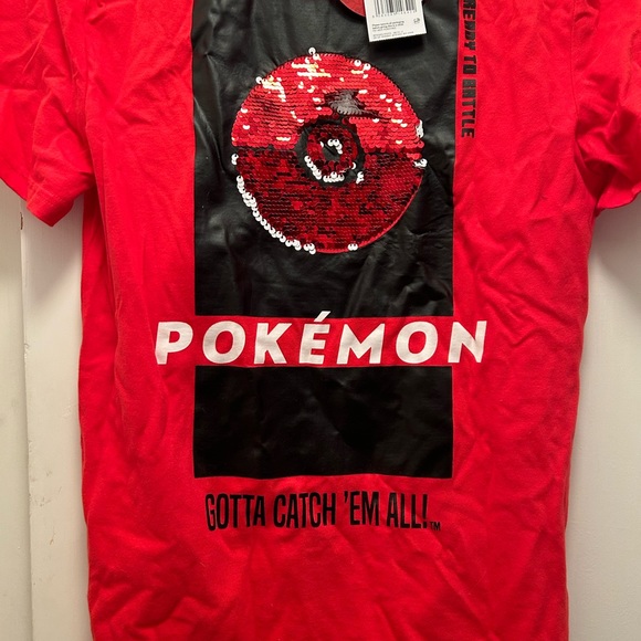 NWT Pokémon 2 way sequin shirt Youth Size 11-12 - Picture 5 of 5